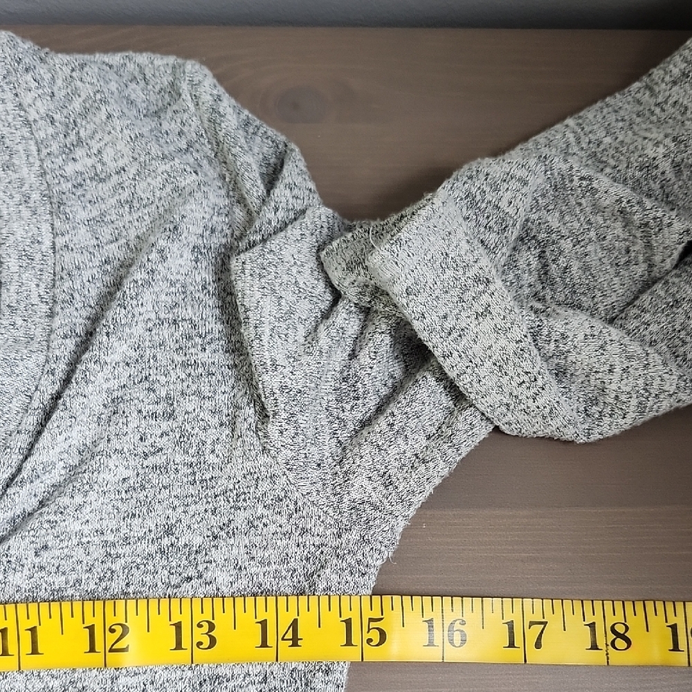 ARITZIA WILFRED FREE Gray v-neck long sleeve bodycon knit midi maxi dress - Picture 10 of 13